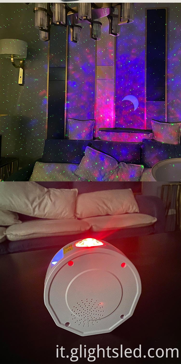 Decorazione della stanza per bambini Star Moon proiettabile Luce notturna Remoto Controllo 7,5 W Luce di proiezione a LED